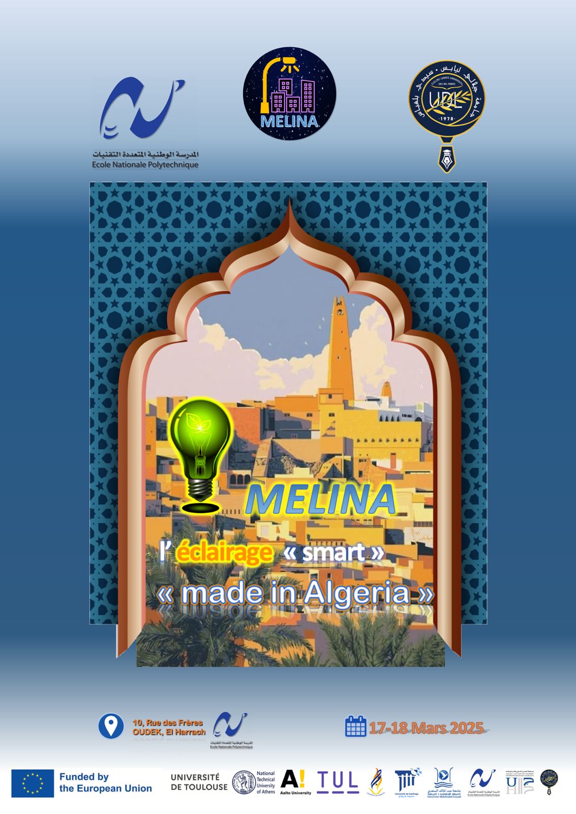 Workshop MELINA « L’Éclairage Smart Made in Algeria » 17,18 March 2025